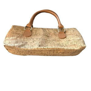 Primeware Cork Insulated Wine Bag Handbag Cooler Clutch Purse Sparkle Corkscrew